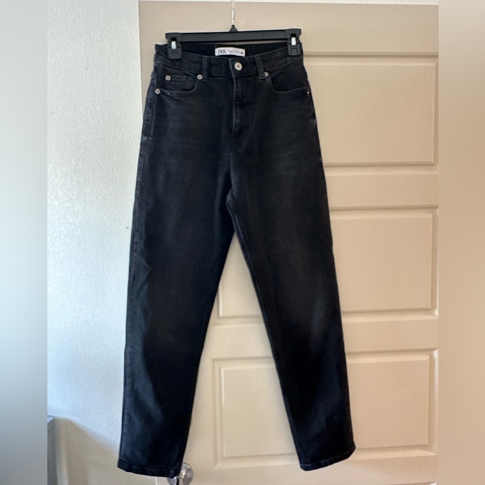 Zara straight leg black jeans